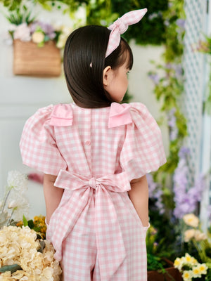 Pascalle Jumpsuit | Gingham Pink