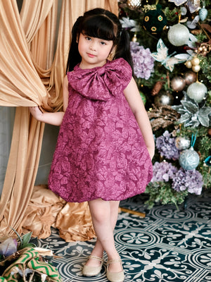 Palma Bubble Dress in Plum