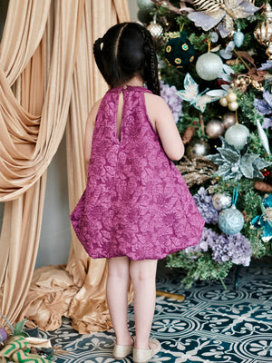 Palma Bubble Dress in Plum