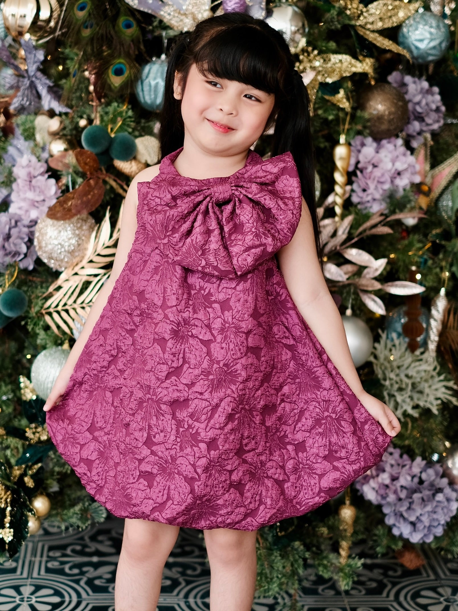 Palma Bubble Dress in Plum