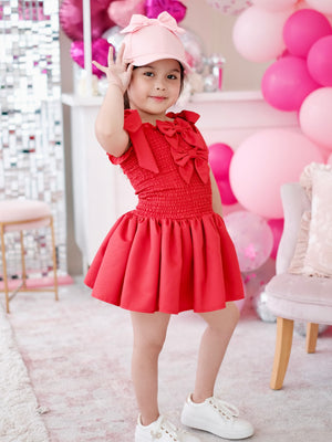 Candace Cotton Dress | Crimson