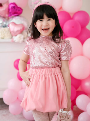 Stacie Tulle Bubble Skirt | Set with Detachable Bow