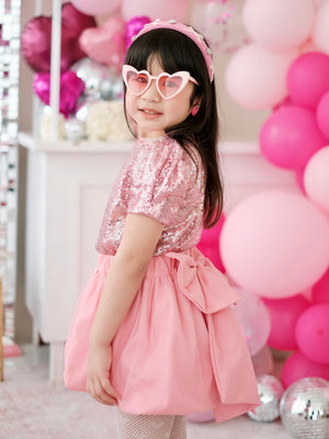 Stacie Tulle Bubble Skirt | Set with Detachable Bow