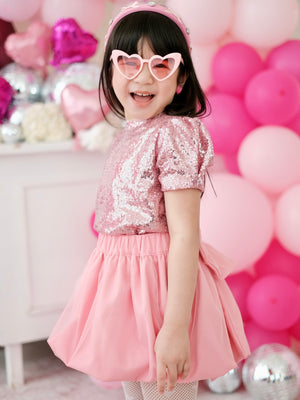 Stacie Tulle Bubble Skirt | Set with Detachable Bow