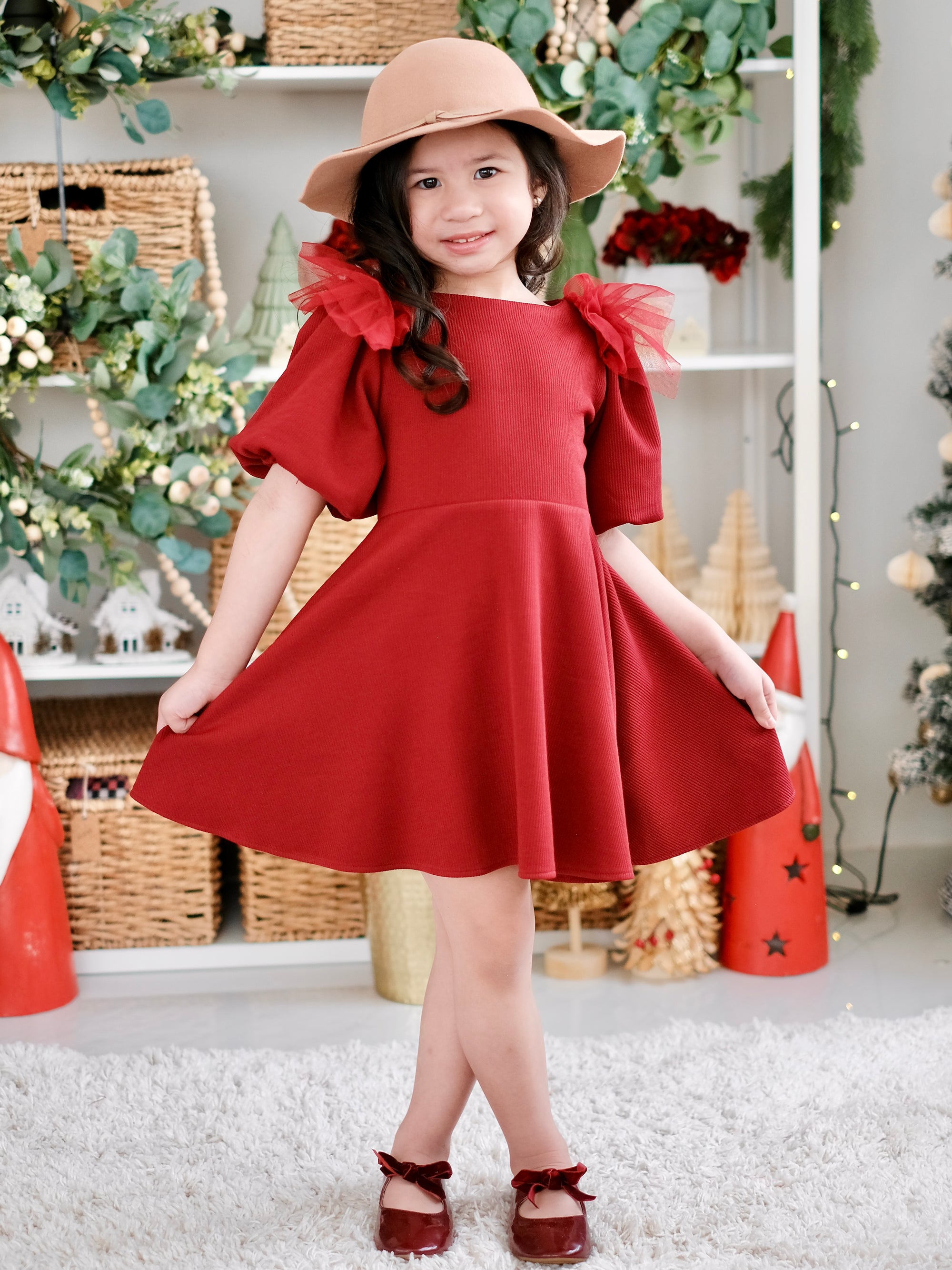 Cambria Dress | Burgundy