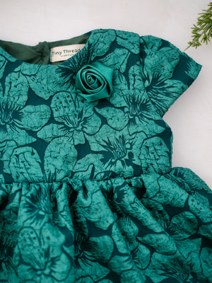 Chelsea Mini Jacquard Dress | Hunter Green