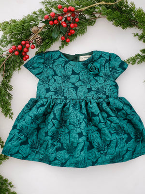 Chelsea Mini Jacquard Dress | Hunter Green