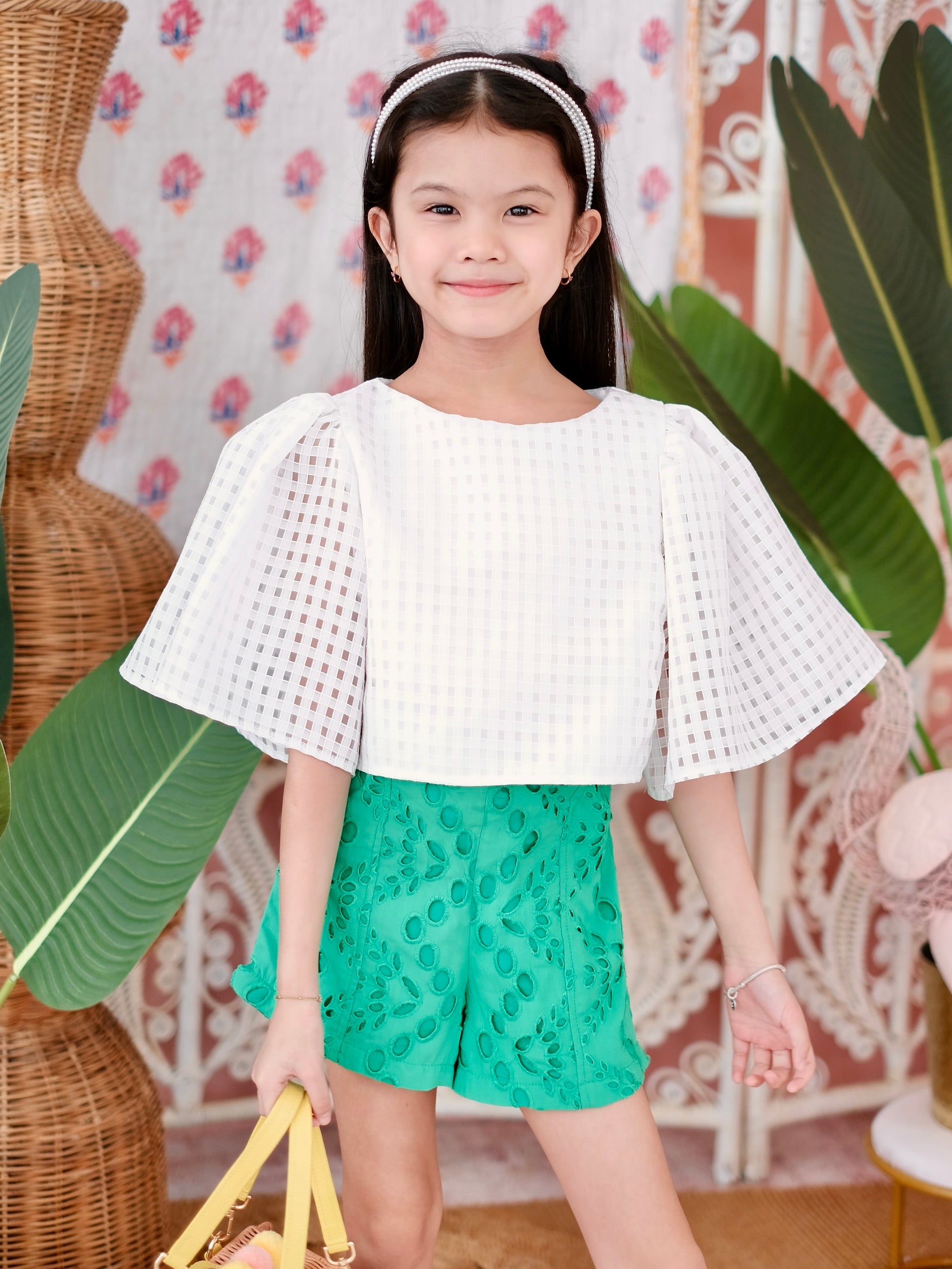 Carmelita Top | Checkered Organdy