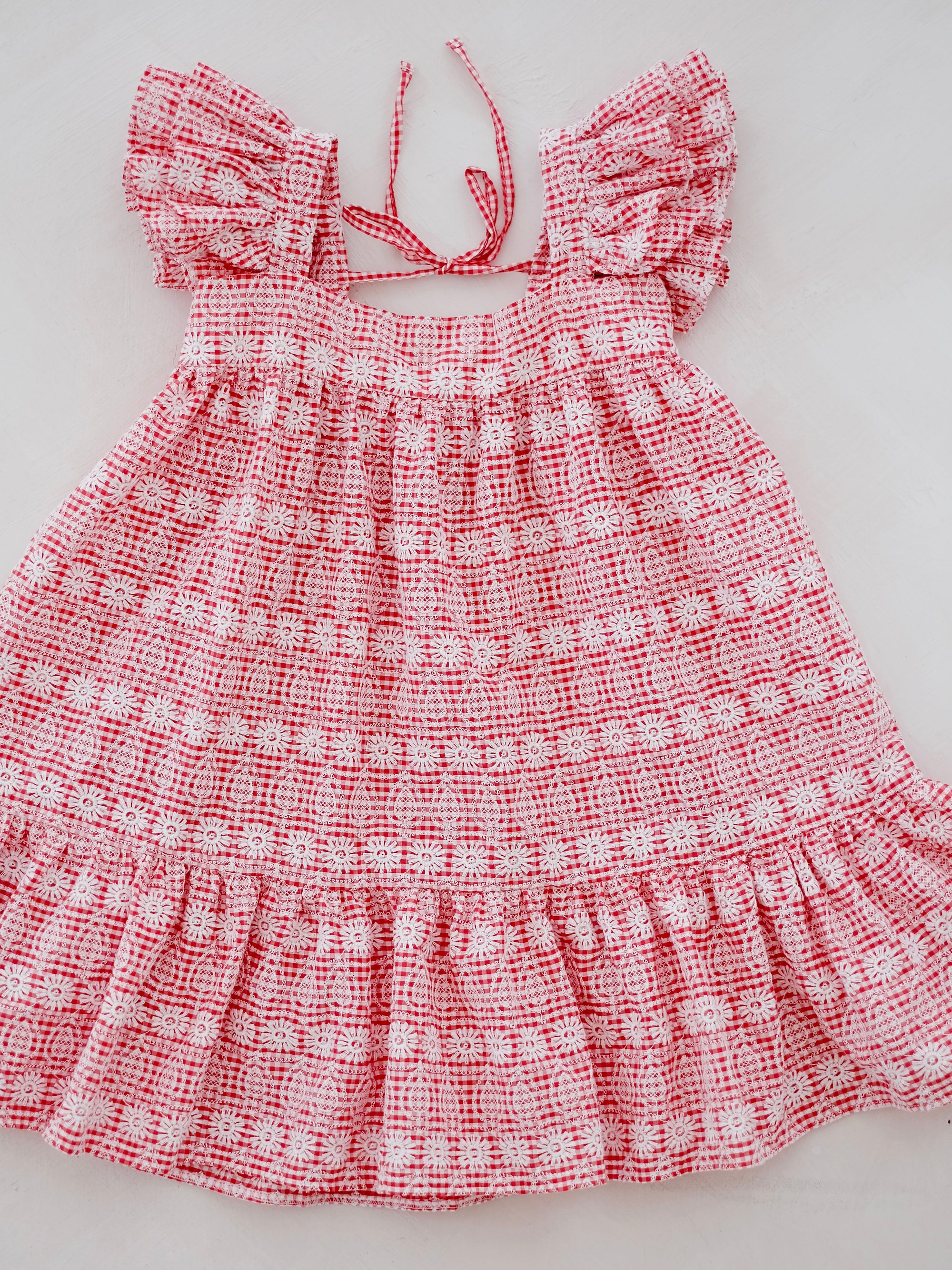 Tilda Dress | Embroidered Gingham