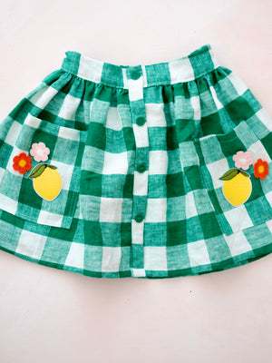 Betsy Skirt | Linen Gingham