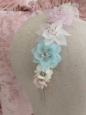 Frosted Floral Headband | Cotton Candy