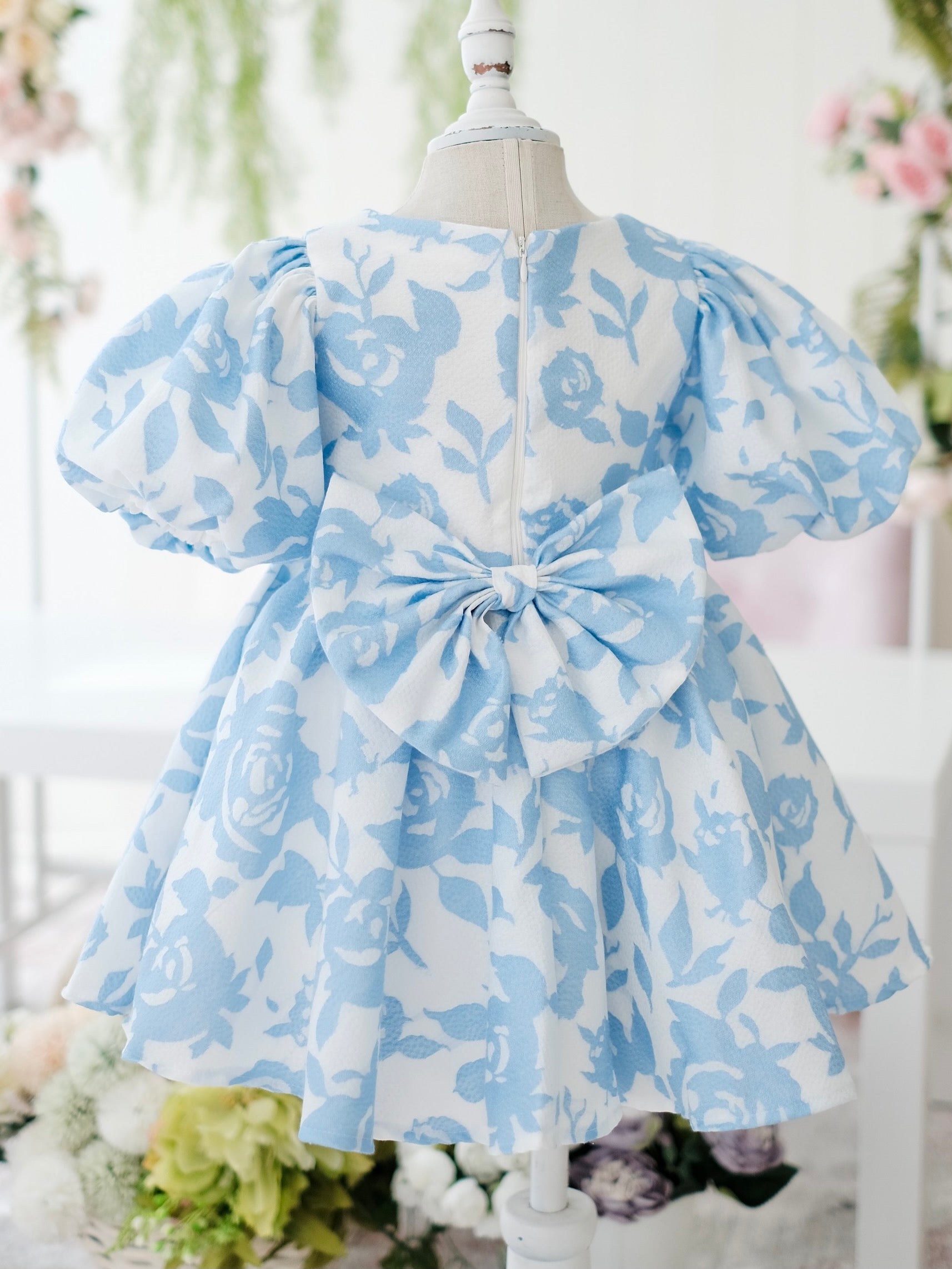 Bellerose Jacquard Dress | Baby Blue - Laila and Lyra